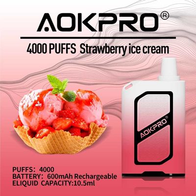 食品等級のPC 3%の塩Nic 4000のパフ使い捨て可能なVape 10.5mlは前にVapeのポッドを満たした