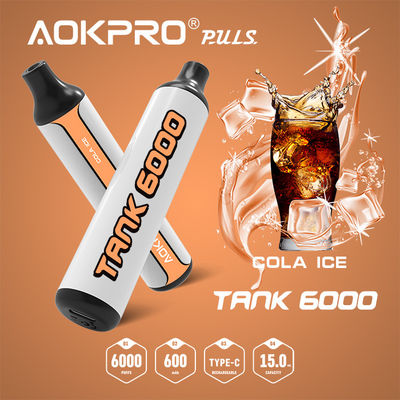 50mgはNicのコーラの氷の使い捨て可能な風味を付けられた再充電可能なVapeのペン15ML 600mAhに塩を加える