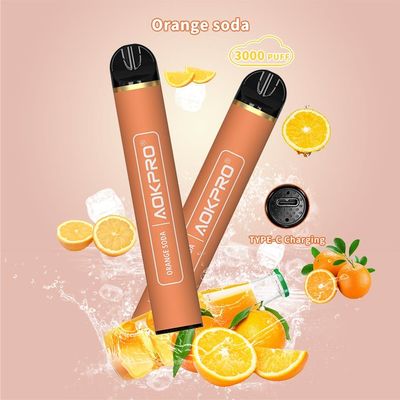 滑らかなMTL 3000のパフ棒オレンジ ソーダ5ニコチンの使い捨て可能なVapeのペン
