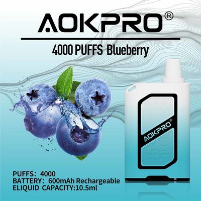 50mg強さのブルーベリー4000は使い捨て可能なVapeのポッドのニコチン5%吹く