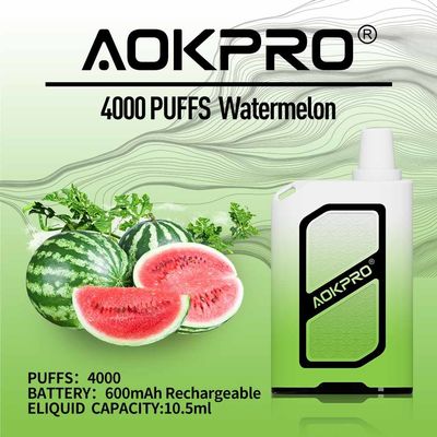 スイカ4000のパフの使い捨て可能なVape 30mg Nicの塩10.5ml