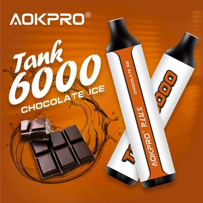 1.2ohmは6000のパフの使い捨て可能なVapeのペン チョコレート氷の味を一致させる