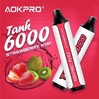 SS PCTG 6000のパフの使い捨て可能なVapeのパフ棒キーウィのいちご15mlは事前に入力した