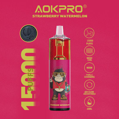 20ml再充電可能で使い捨て可能なVape 15000はすばらしい味吹く